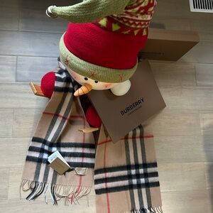 Burberry Brown/Multi Color Check Scarf